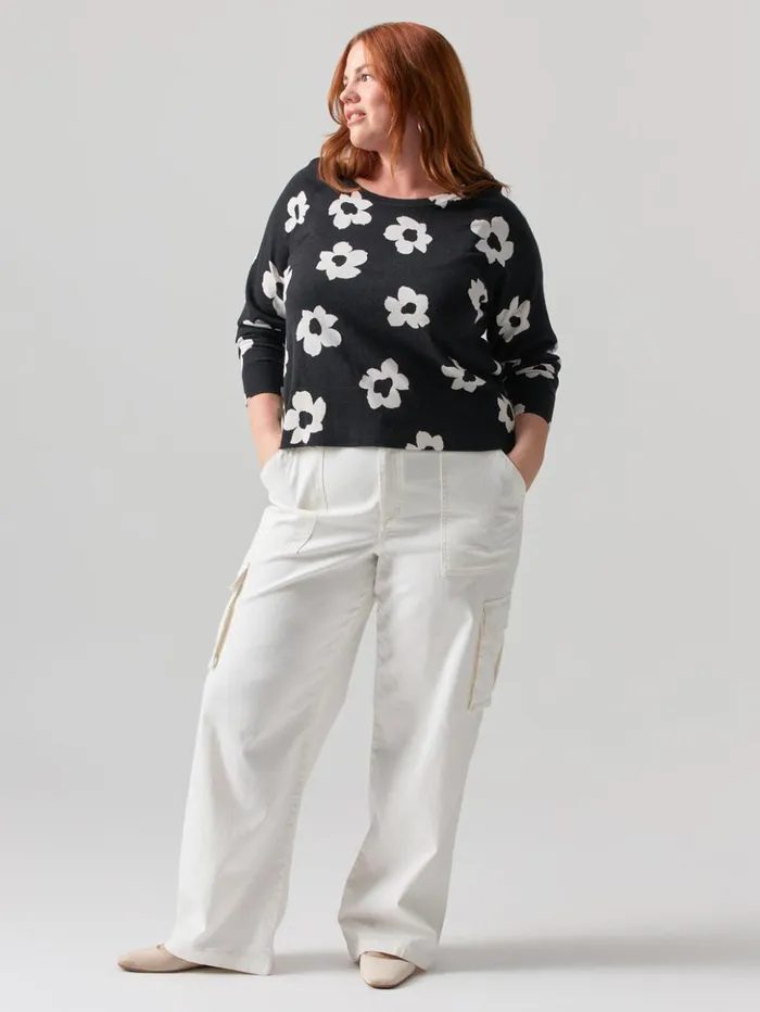 Sanctuary Clothing Pants Women Reissue Cargo Standard Rise Pant Powdered Sugar Inclusive Collection