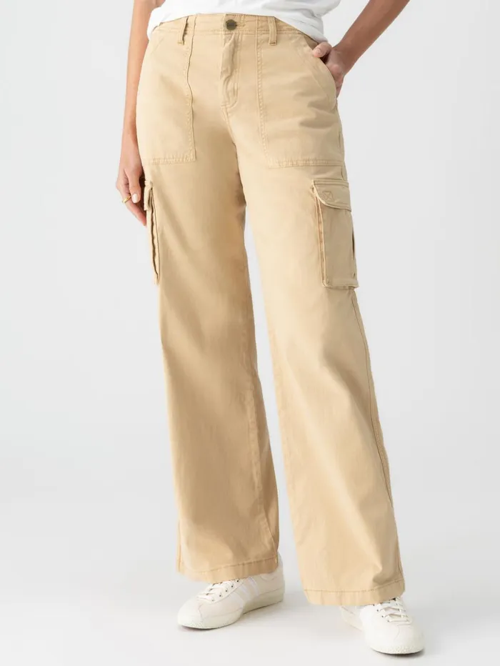 Sanctuary Clothing Pants Women Reissue Cargo Standard Rise Pant True Khaki