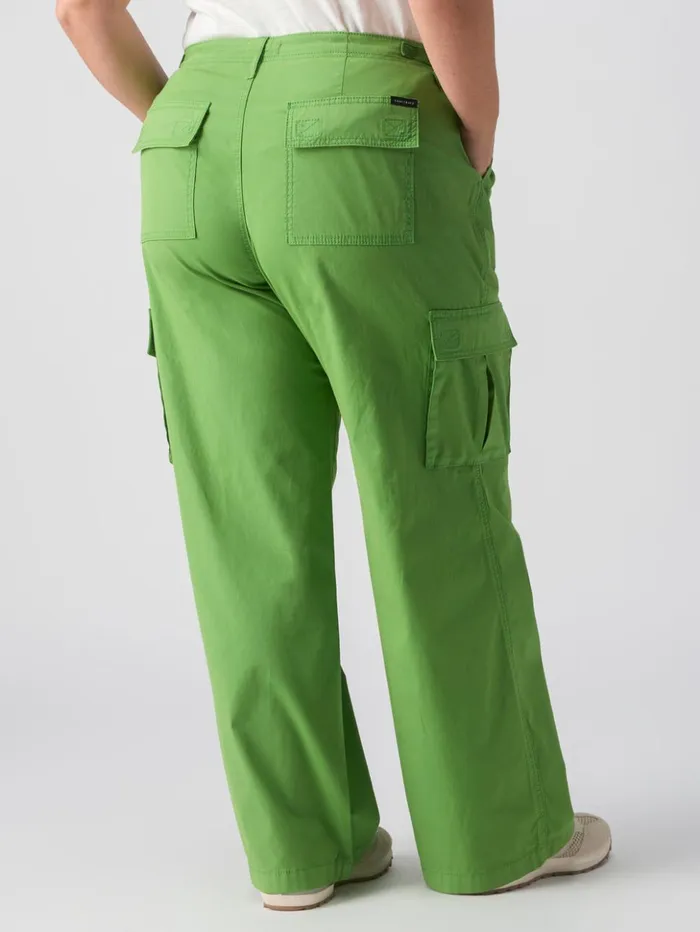 Sanctuary Clothing Pants Women Reissue Cargo Standard Rise Pant Washed Chlorophyl Inclusive Collection