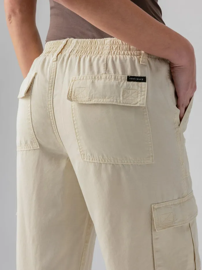 Sanctuary Clothing Pants Women Relaxed Reissue Cargo Standard Rise Pant Birch