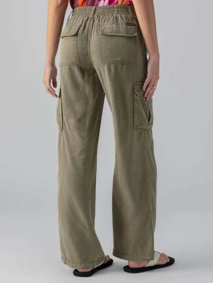 Sanctuary Clothing Pants Women Relaxed Reissue Cargo Standard Rise Pant Burnt Olive