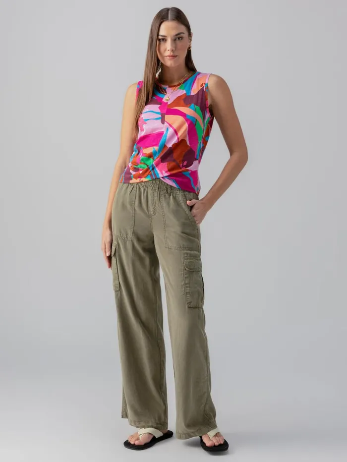 Sanctuary Clothing Pants Women Relaxed Reissue Cargo Standard Rise Pant Burnt Olive
