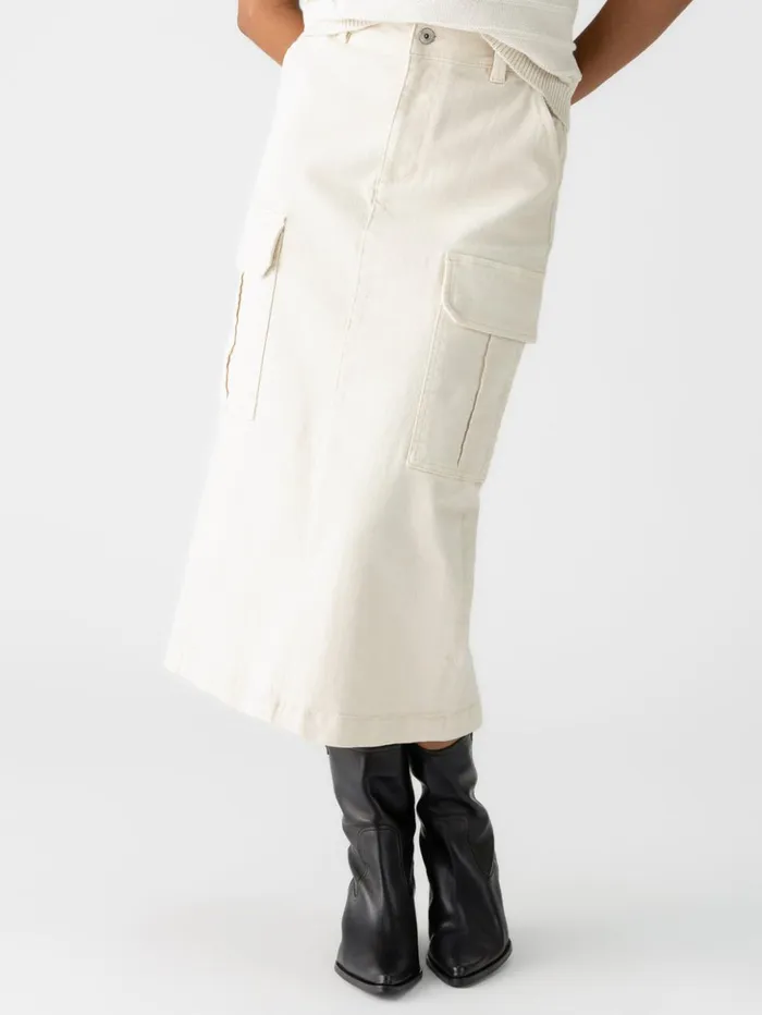 Sanctuary Clothing Skirts Women Essential Cargo Standard Rise Skirt French Vanilla