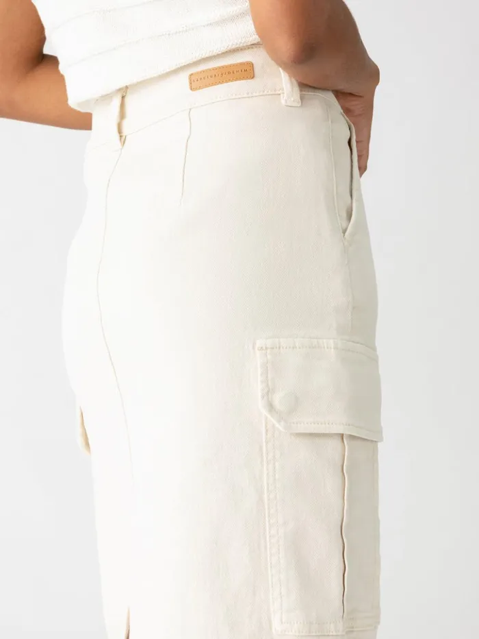 Sanctuary Clothing Skirts Women Essential Cargo Standard Rise Skirt French Vanilla
