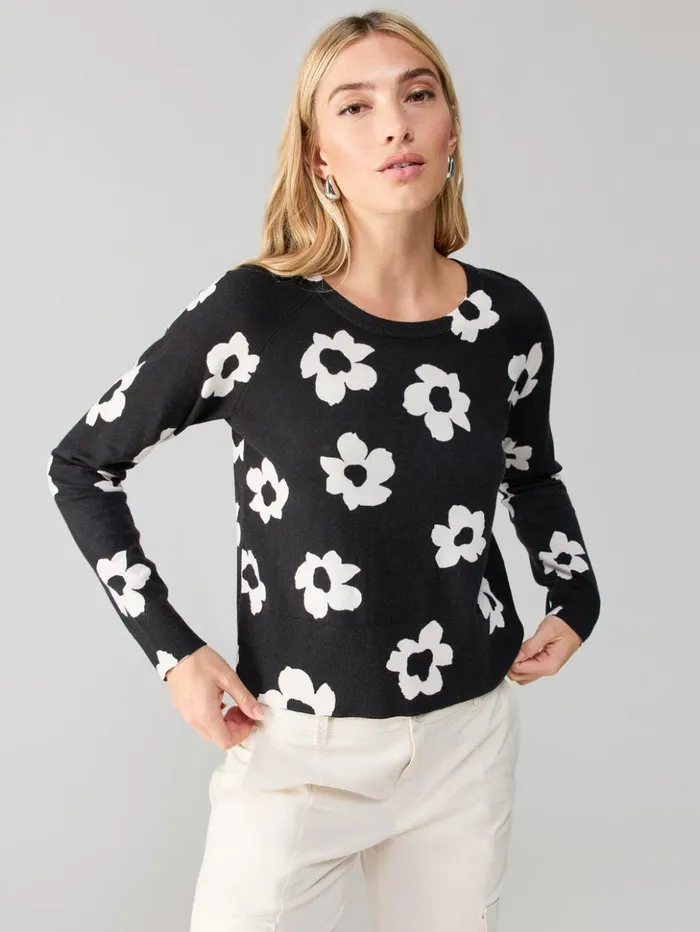 Sanctuary Clothing Sweaters and Cardis Women All Day Long Sweater Flower Pop