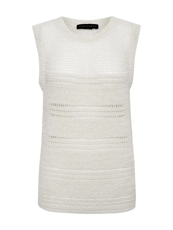 Sanctuary Clothing Sweaters and Cardis Women Waves Of Summer Sweater Shell Tank Birch