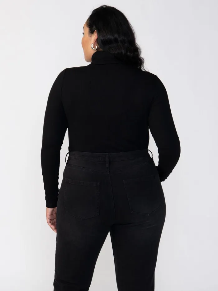 Sanctuary Clothing Tees and Tops Women Essential Turtleneck Top Black Inclusive Collection