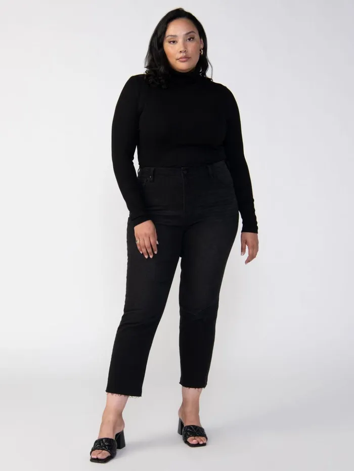 Sanctuary Clothing Tees and Tops Women Essential Turtleneck Top Black Inclusive Collection