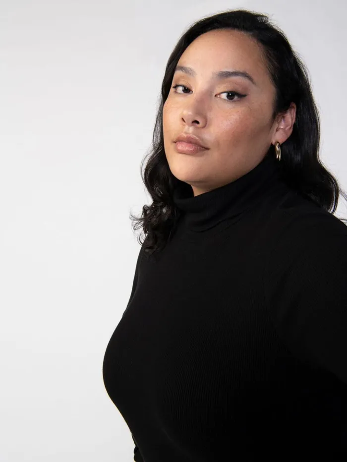 Sanctuary Clothing Tees and Tops Women Essential Turtleneck Top Black Inclusive Collection