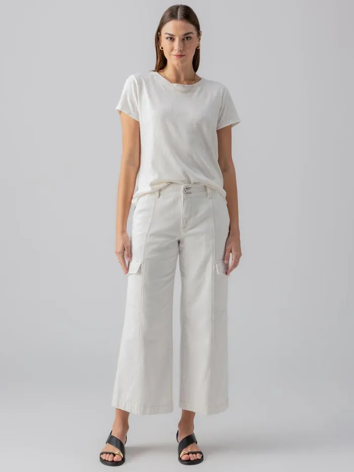 Sanctuary Clothing Tees and Tops Women Linen Perfect Tee White Sanctuary Clothing Tees and Tops Women Linen Perfect Tee White
