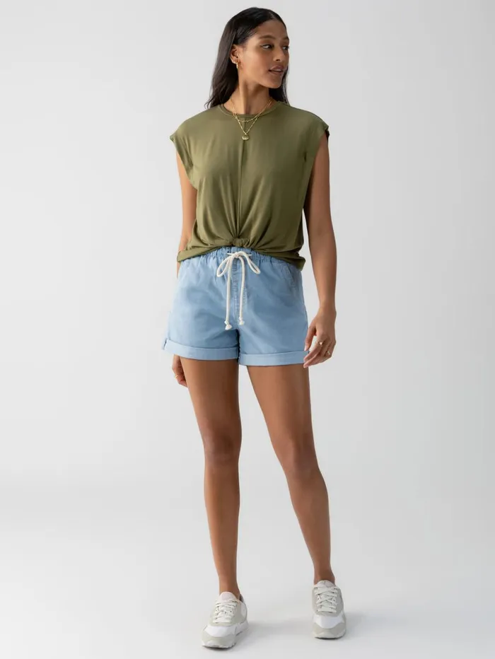 Sanctuary Clothing Tees and Tops Women New Era Tee Burnt Olive