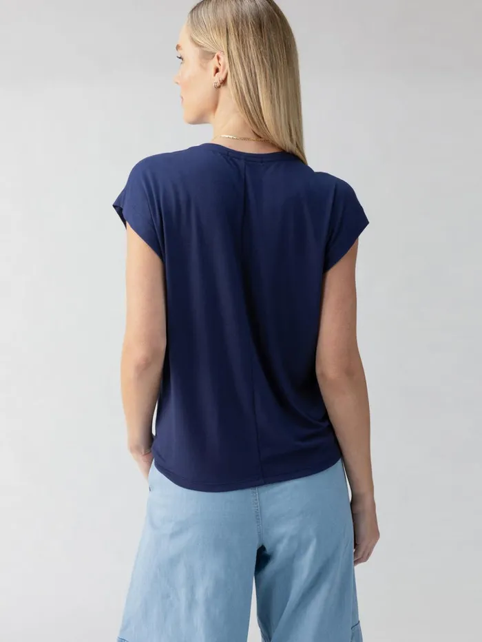 Sanctuary Clothing Tees and Tops Women New Era Tee Deep Sea Sanctuary Clothing Tees and Tops Women New Era Tee Deep Sea