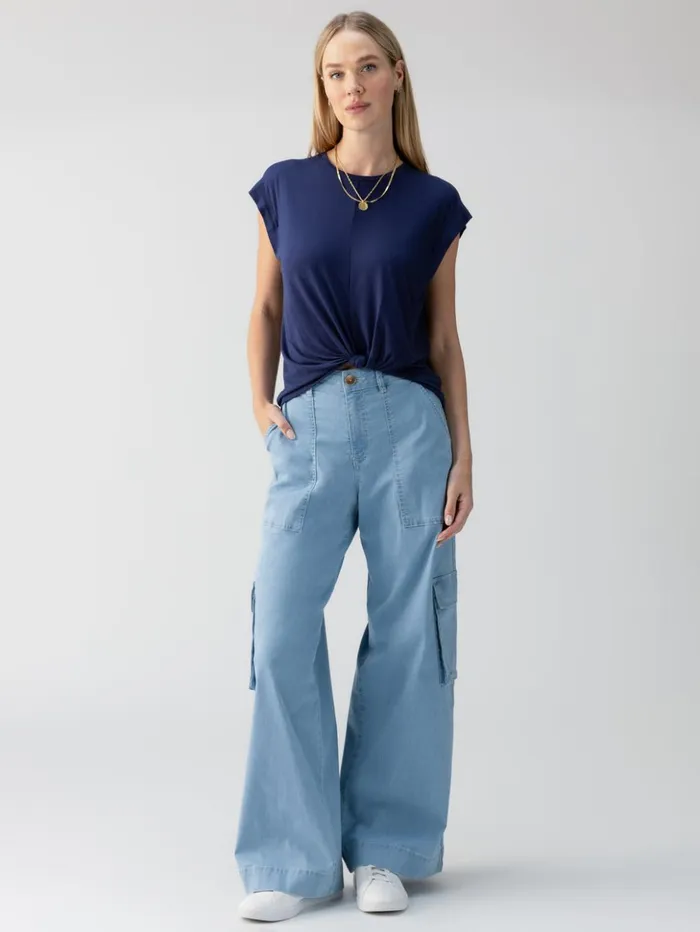 Sanctuary Clothing Tees and Tops Women New Era Tee Deep Sea Sanctuary Clothing Tees and Tops Women New Era Tee Deep Sea