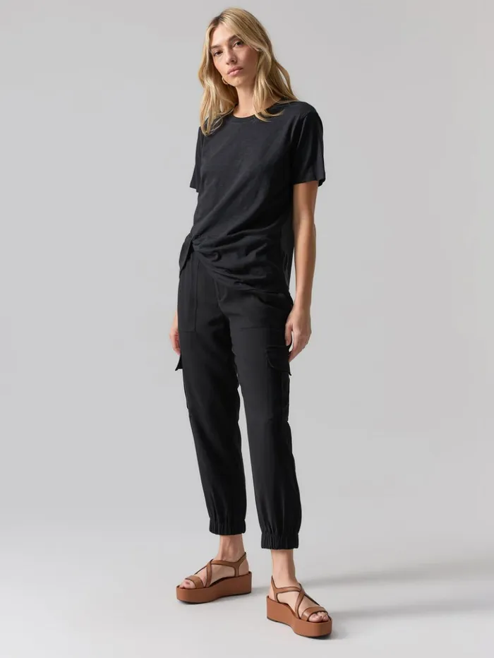 Sanctuary Clothing Tees and Tops Women Riptide Twist Tee Black