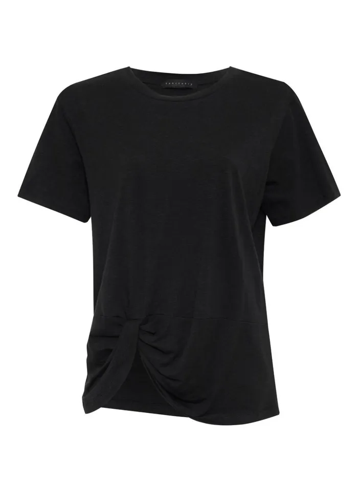 Sanctuary Clothing Tees and Tops Women Riptide Twist Tee Black
