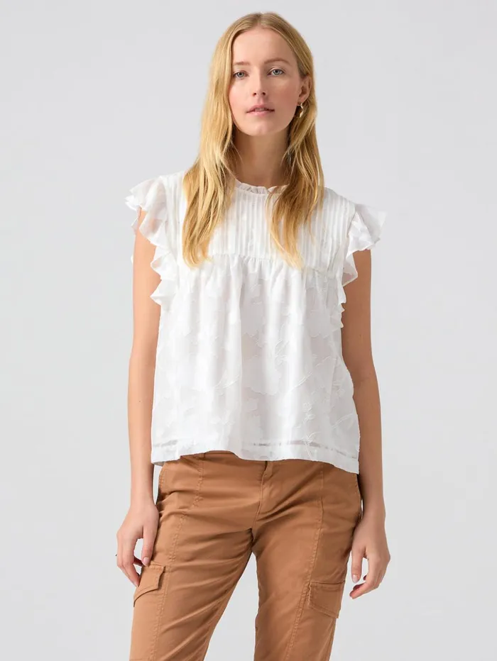 Sanctuary Clothing Tees and Tops Women Spring Gathering Top White