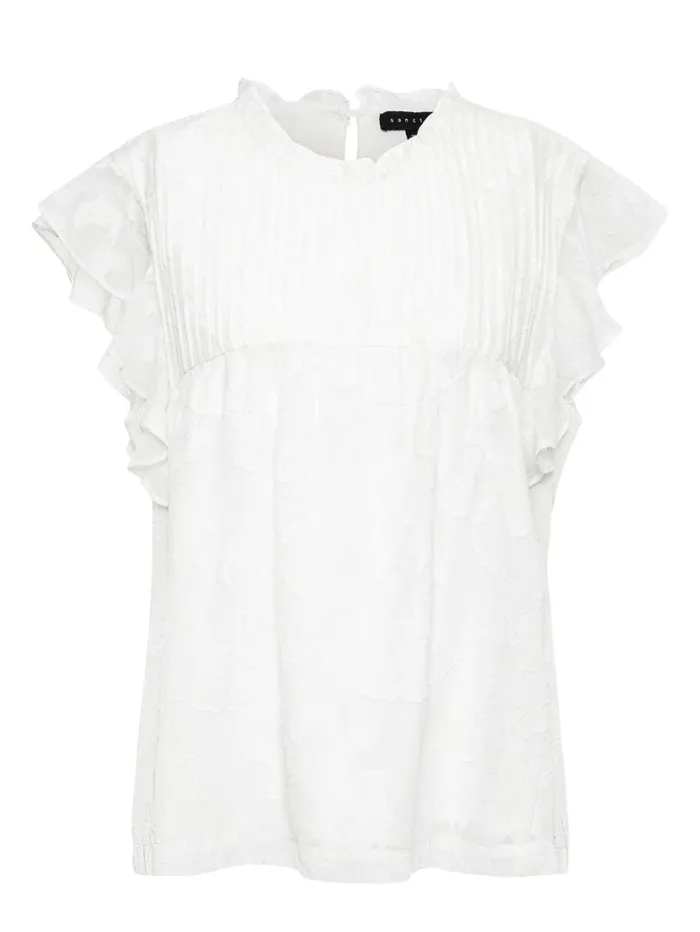 Sanctuary Clothing Tees and Tops Women Spring Gathering Top White