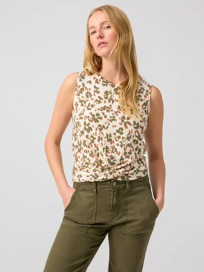 Sanctuary Clothing Tees and Tops Women Twisted Tank Rose Foliage