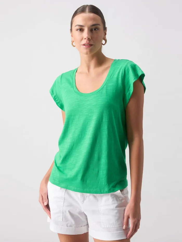 Sanctuary Clothing Tees and Tops Women West Side Tee Green Goddess