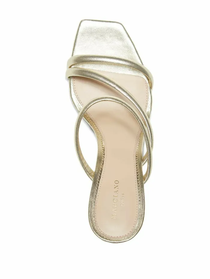 Sandals GUESS Women Dorila Leather Strappy Sandal Gld1 Gold Sandals GUESS Women Dorila Leather Strappy Sandal Gld1 Gold
