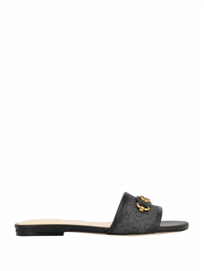 Sandals GUESS Women Hammi Logo Slide Sandals Black 001