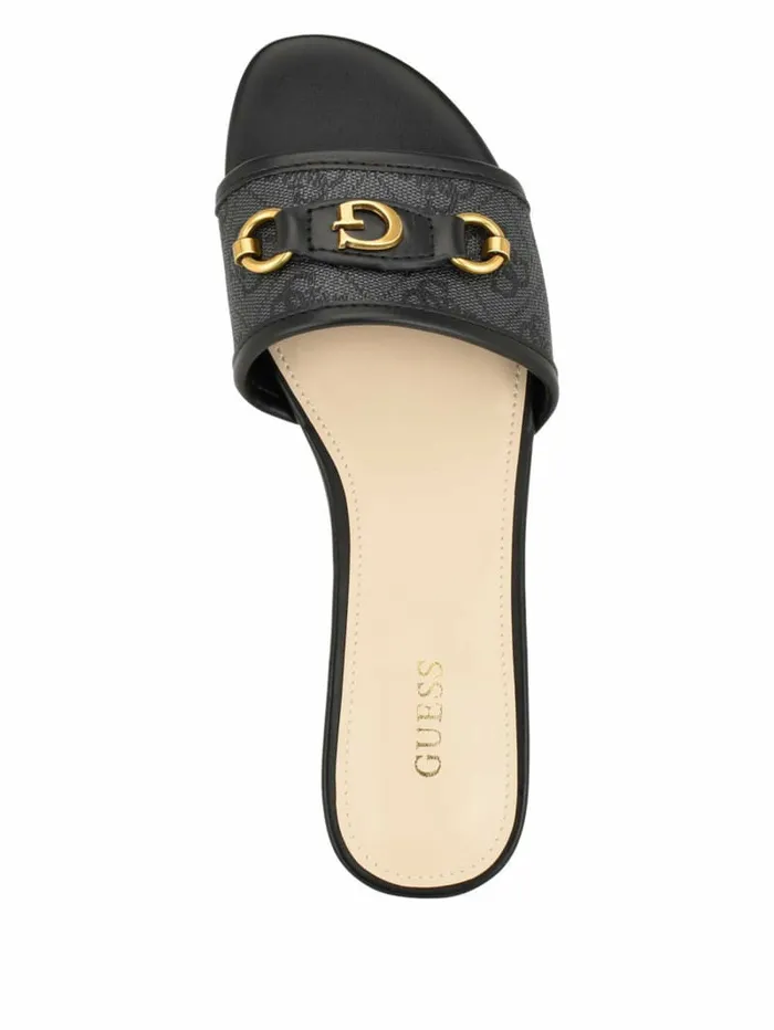 Sandals GUESS Women Hammi Logo Slide Sandals Black 001
