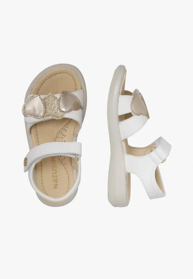 Sandals Kids Naturino NATURINO NIVES Whiteplatinum Sandals Kids Naturino NATURINO NIVES Whiteplatinum