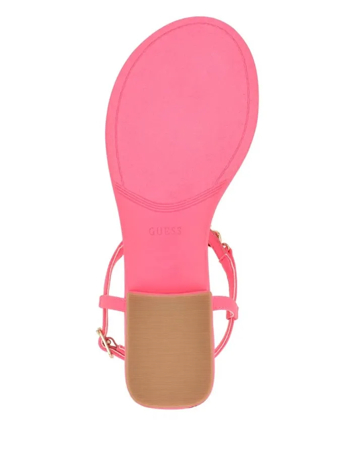 Sandals Women GUESS Jiarella TStrap Signature Sandal Medium Pink Sandals Women GUESS Jiarella TStrap Signature Sandal Medium Pink