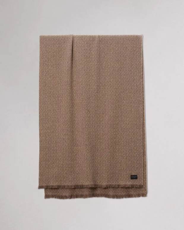 Scarves and Ponchos rag and bone Women Joni Wool Tweed Scarf Walnut Biscuit