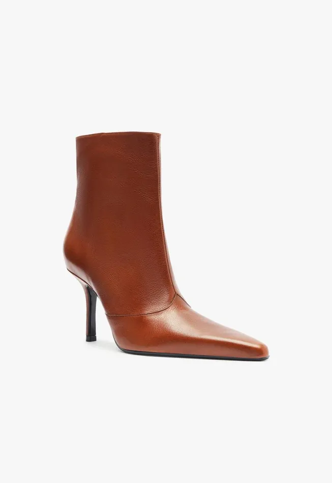 Schutz Shoes Booties Raffaela Stiletto Bootie Brown 8211 Women
