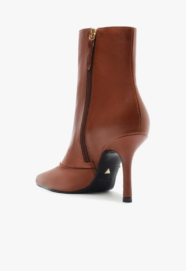 Schutz Shoes Booties Raffaela Stiletto Bootie Brown 8211 Women
