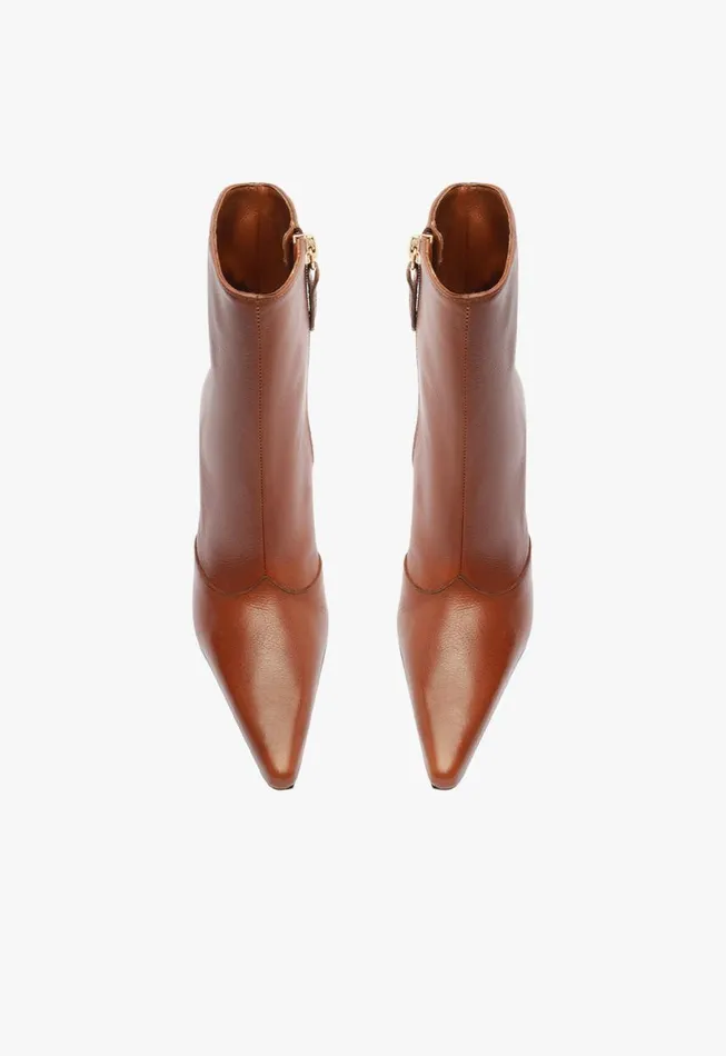 Schutz Shoes Booties Raffaela Stiletto Bootie Brown 8211 Women