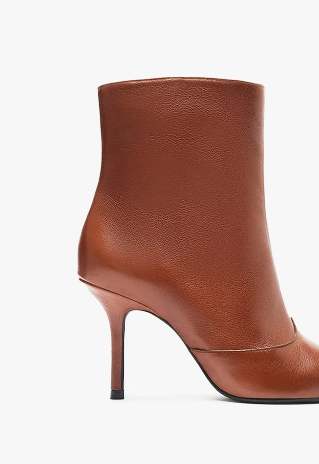 Schutz Shoes Booties Raffaela Stiletto Bootie Brown 8211 Women