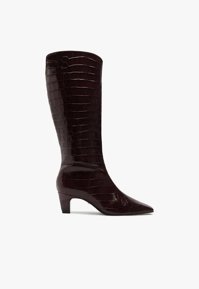 Schutz Shoes Boots Dellia Up Boot Cherry Wine 8211 Women
