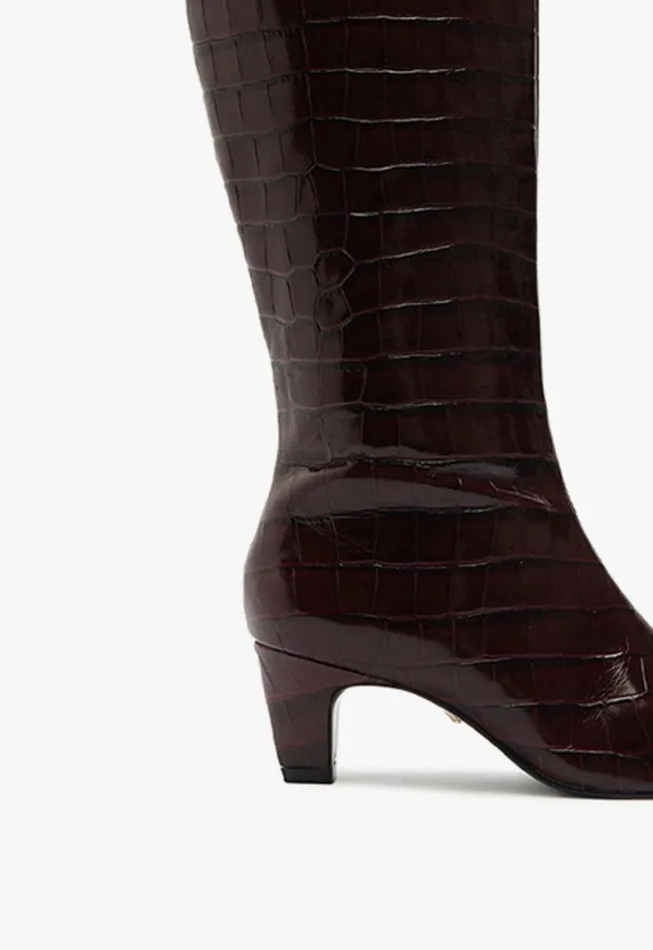 Schutz Shoes Boots Dellia Up Boot Cherry Wine 8211 Women