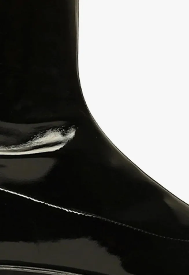 Schutz Shoes Boots Kaolin Over The Knee Patent Leather Boot Black 8211 Women