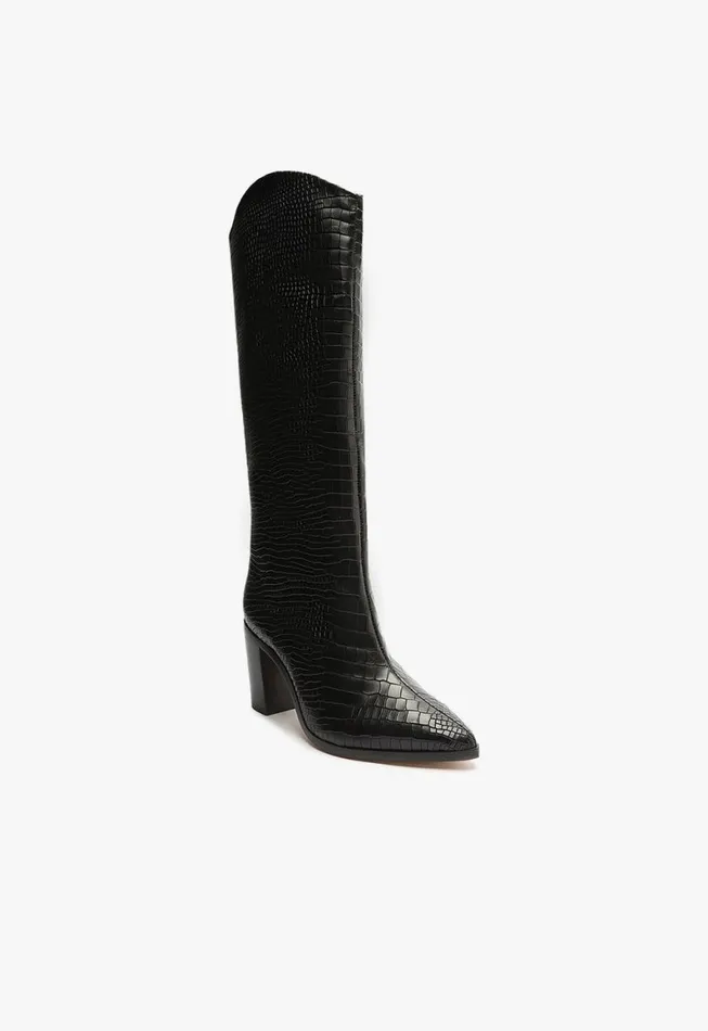 Schutz Shoes Boots Maryana Block Boot Black 8211 Women