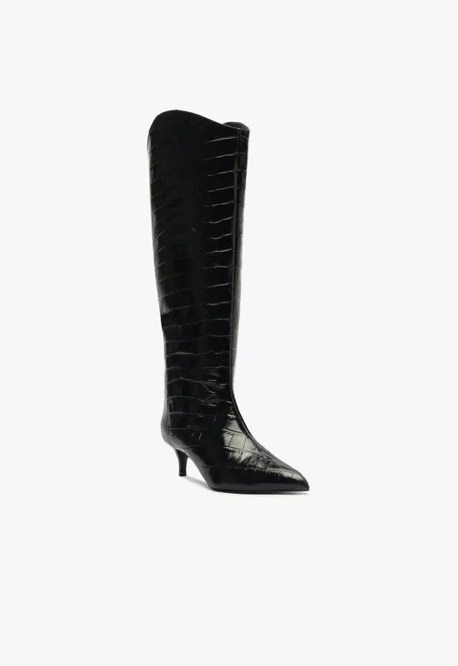 Schutz Shoes Boots Maryana Lo Wide Boot Black 8211 Women
