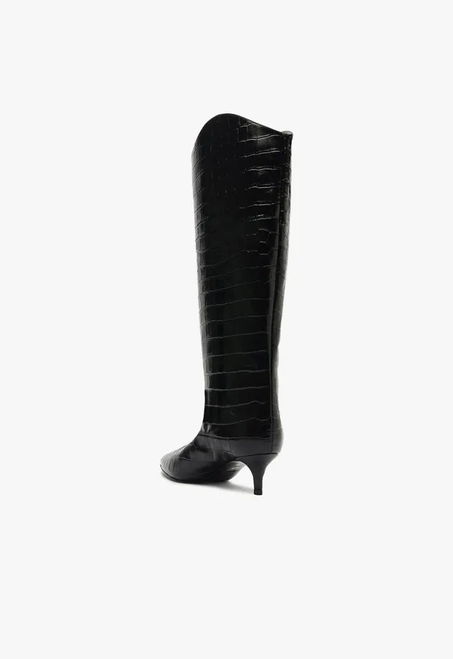 Schutz Shoes Boots Maryana Lo Wide Boot Black 8211 Women