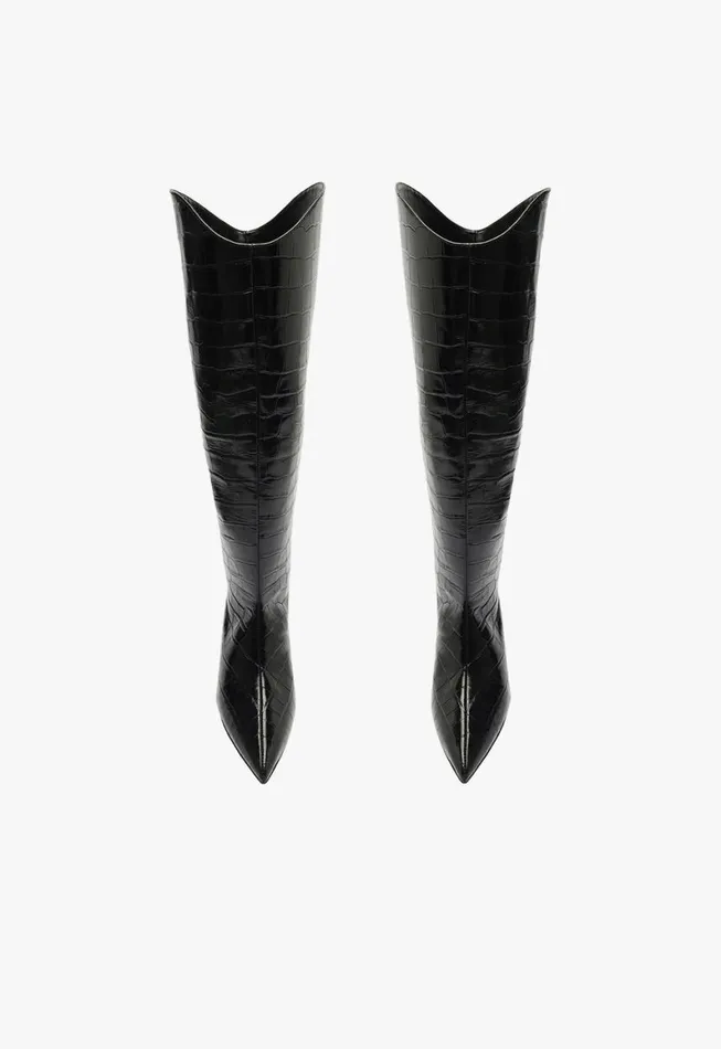 Schutz Shoes Boots Maryana Lo Wide Boot Black 8211 Women