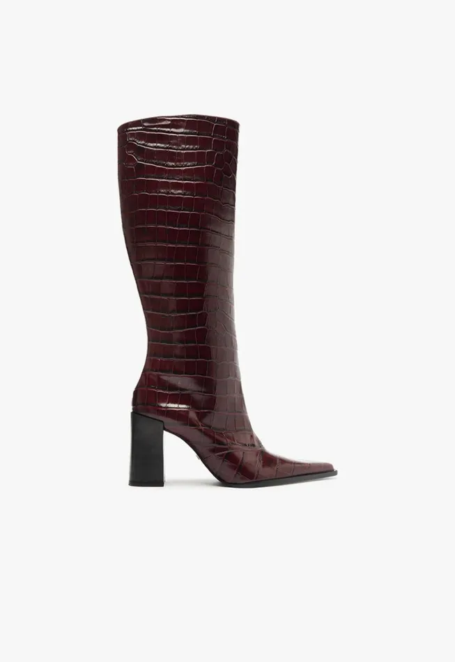 Schutz Shoes Boots Raffaela Up Boot Cherry Wine 8211 Women