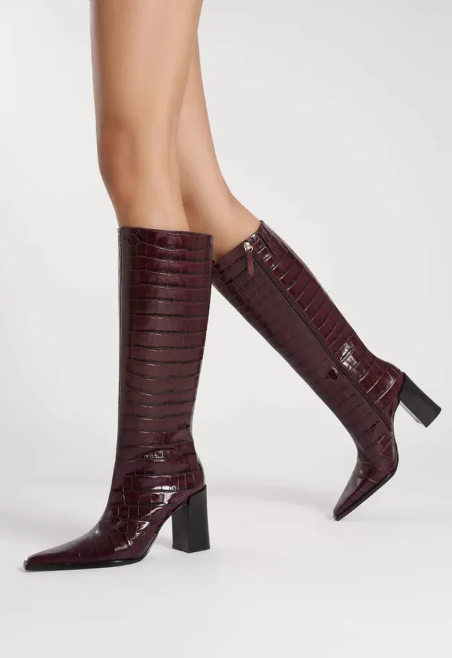 Schutz Shoes Boots Raffaela Up Boot Cherry Wine 8211 Women