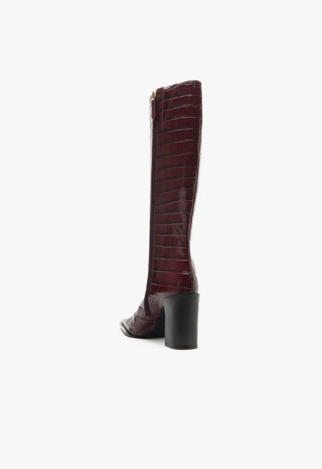 Schutz Shoes Boots Raffaela Up Boot Cherry Wine 8211 Women
