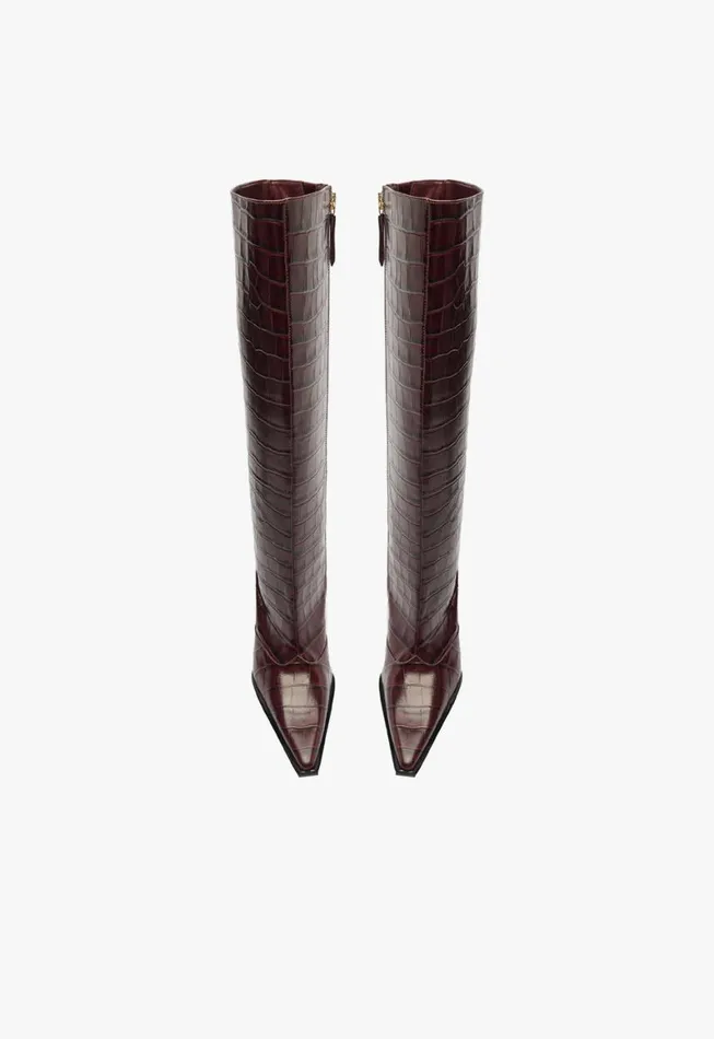 Schutz Shoes Boots Raffaela Up Boot Cherry Wine 8211 Women