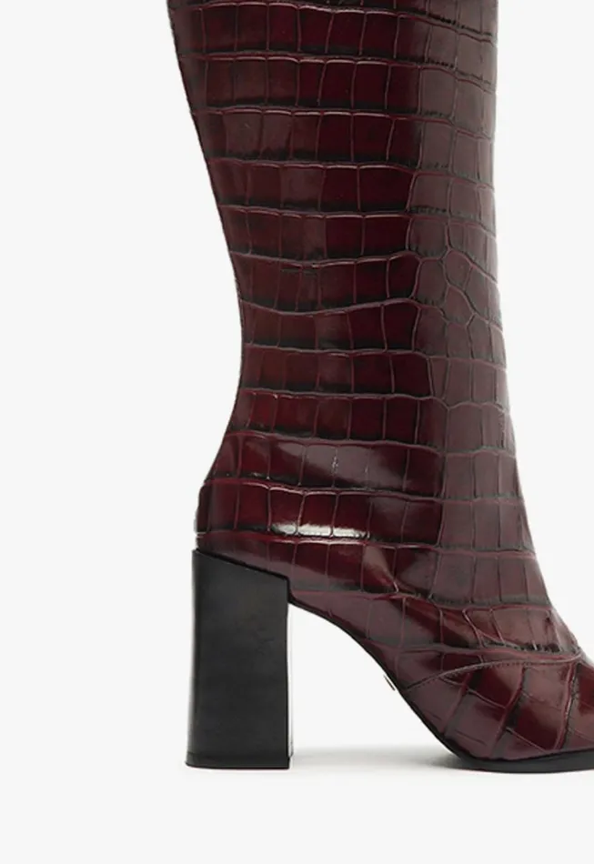Schutz Shoes Boots Raffaela Up Boot Cherry Wine 8211 Women
