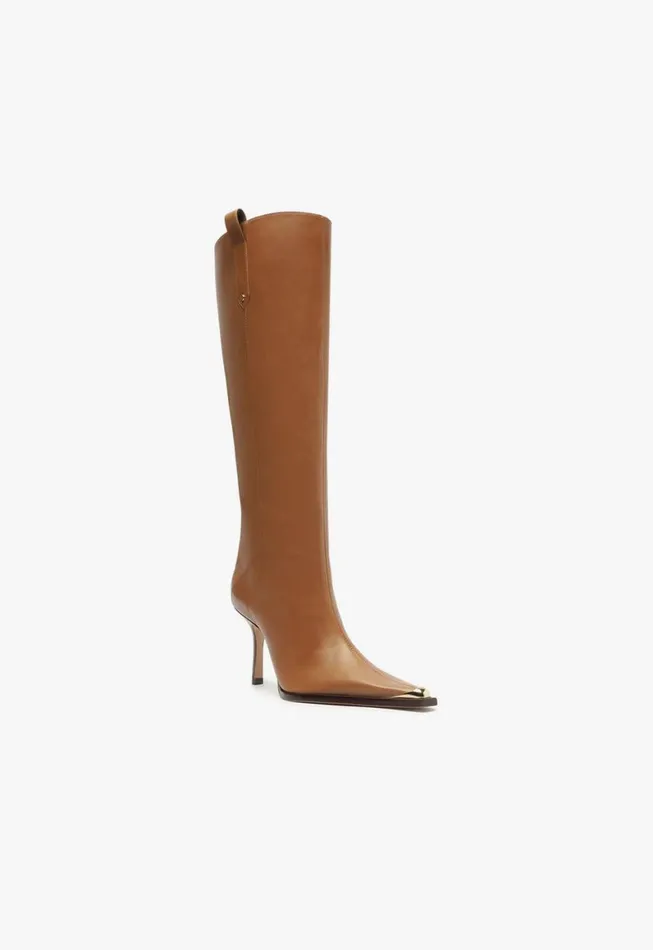 Schutz Shoes Boots Raffaela Up Cap Toe Boot Brown 8211 Women