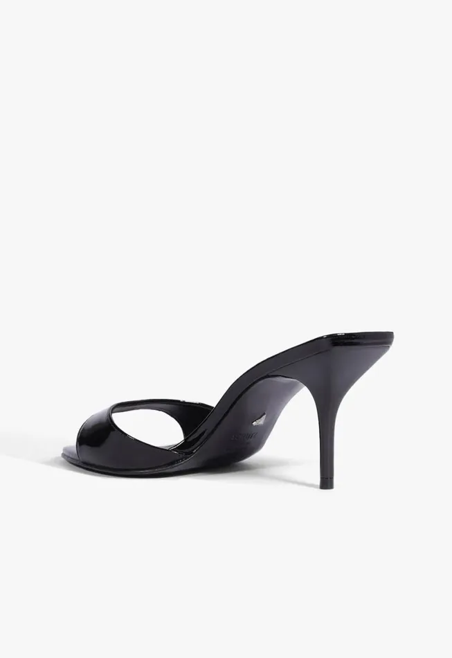 Schutz Shoes Mules Elodie Patent Leather Sandal Black 8211 Women