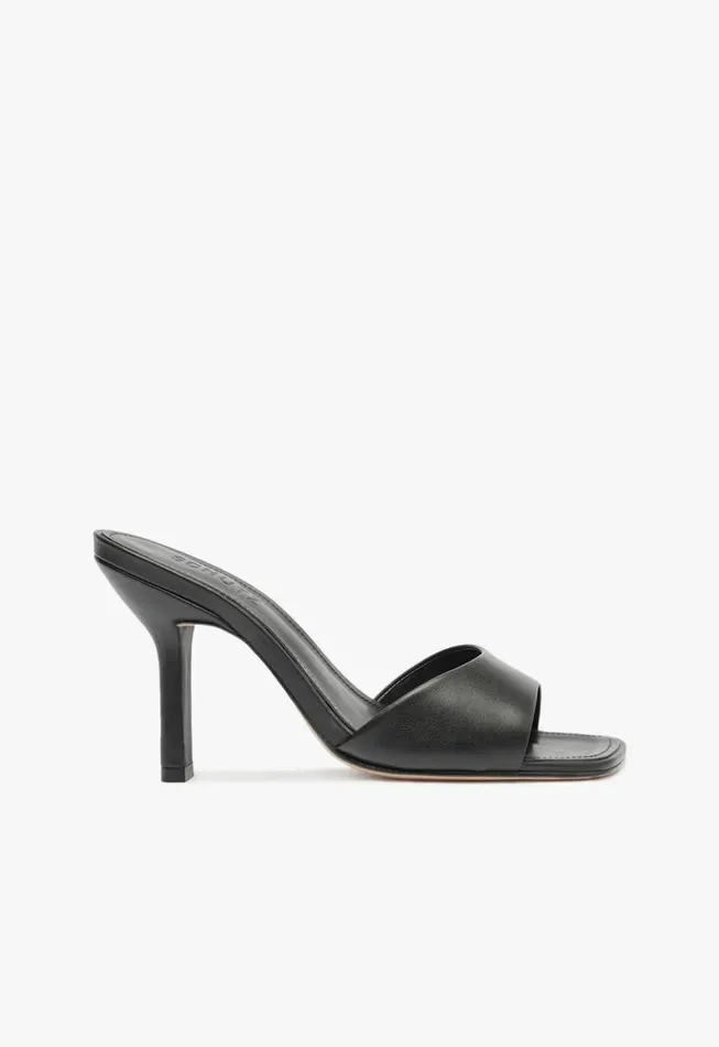 Schutz Shoes Mules Posseni Casual Leather Sandal Black 8211 Women