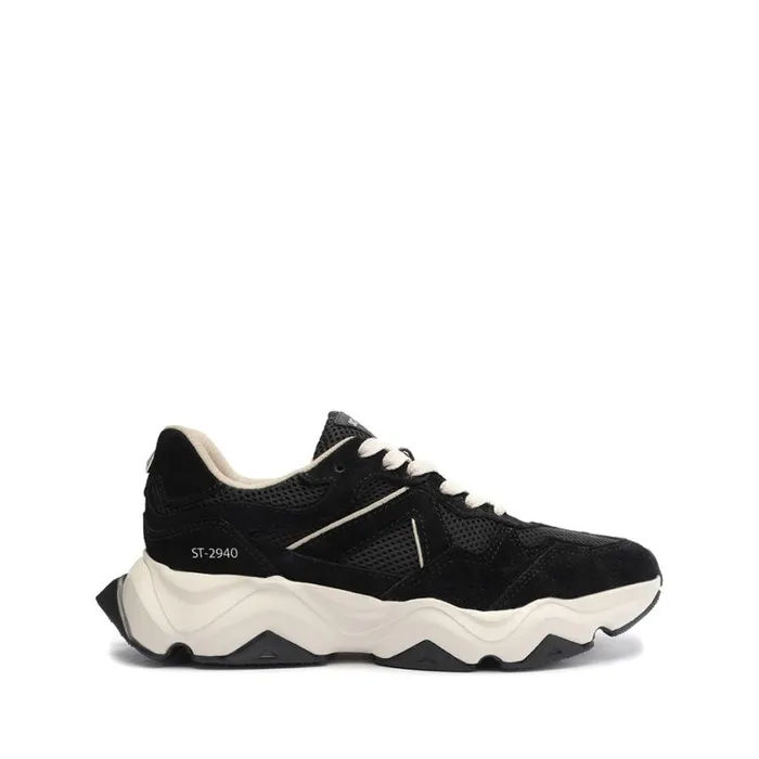 Schutz Shoes Sneakers ST2940 Suede Sneaker Black 8211 Women