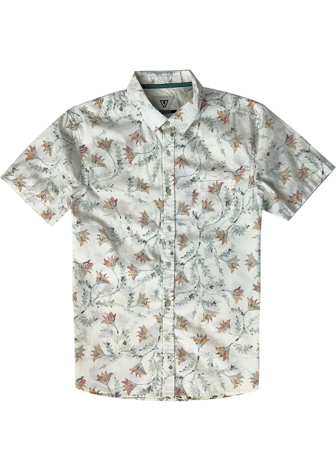 Shirts and Flannels Sight Study Eco Ss Shirt Cream 8211 Vissla Men